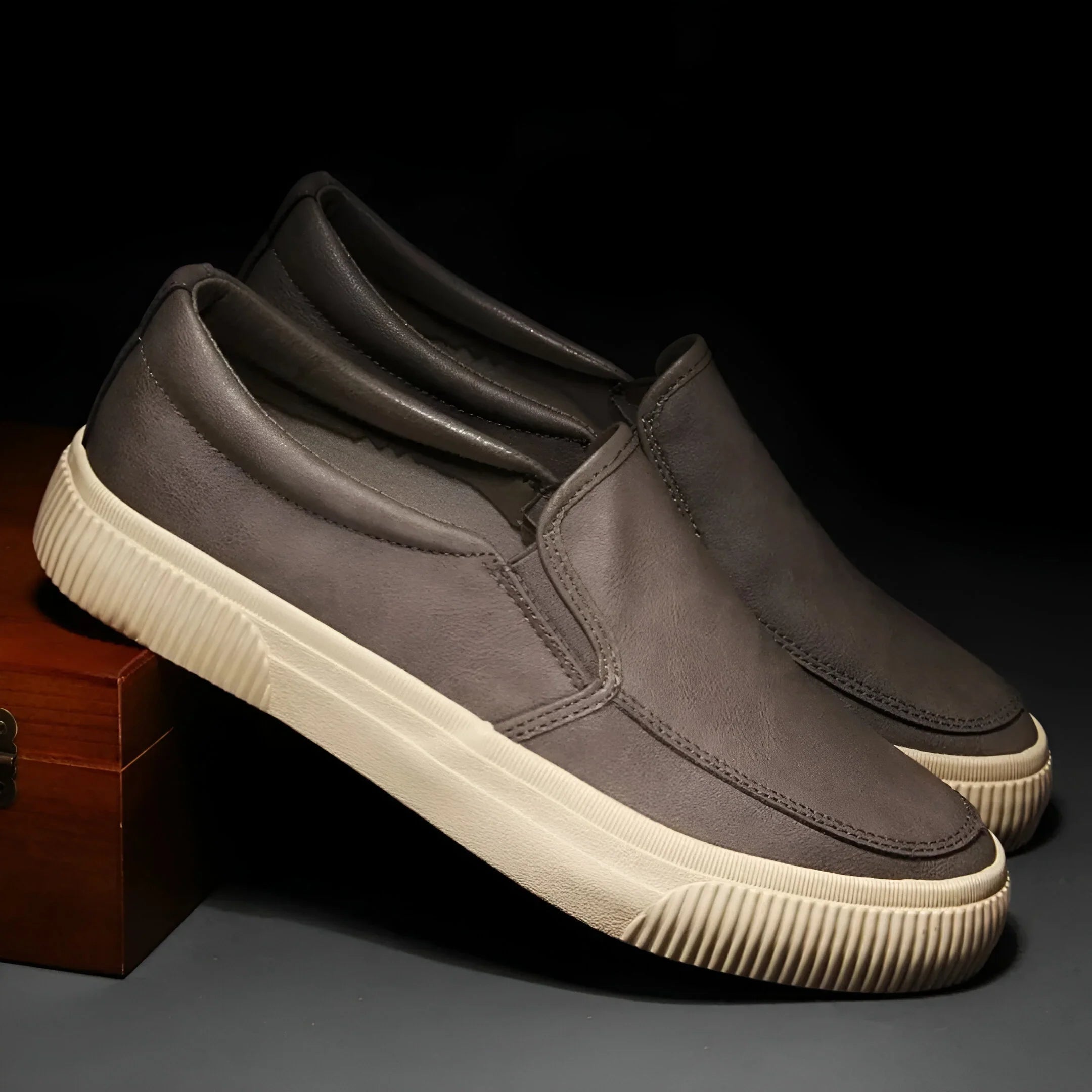 Alarico Handcrafted Leather Slip-Ons